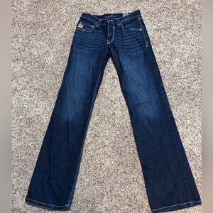 Cinch Men’s Carter 2.0 Dark Rinse Relaxed Bootcut Jeans Size 29x36